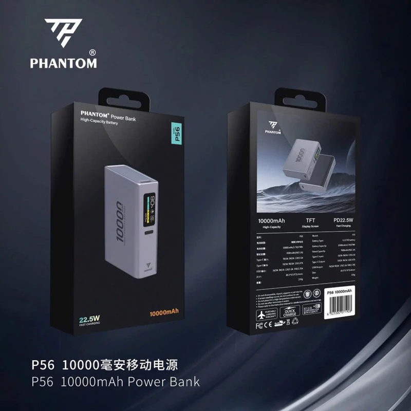 Cục Trữ Điện PHANTOM P56 10000mAh - Sạc Nhanh PD 22.5W Mini Cao Cấp - Image 2