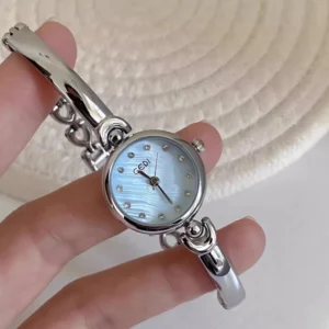 Đồng Hồ Nữ Mặt Tròn Số GEDI, Dạng Lắc Tay Sang Chảnh, Đồng Hồ Đeo Tay Nữ Dạng Lắc Tay Mặt Đơn Giản