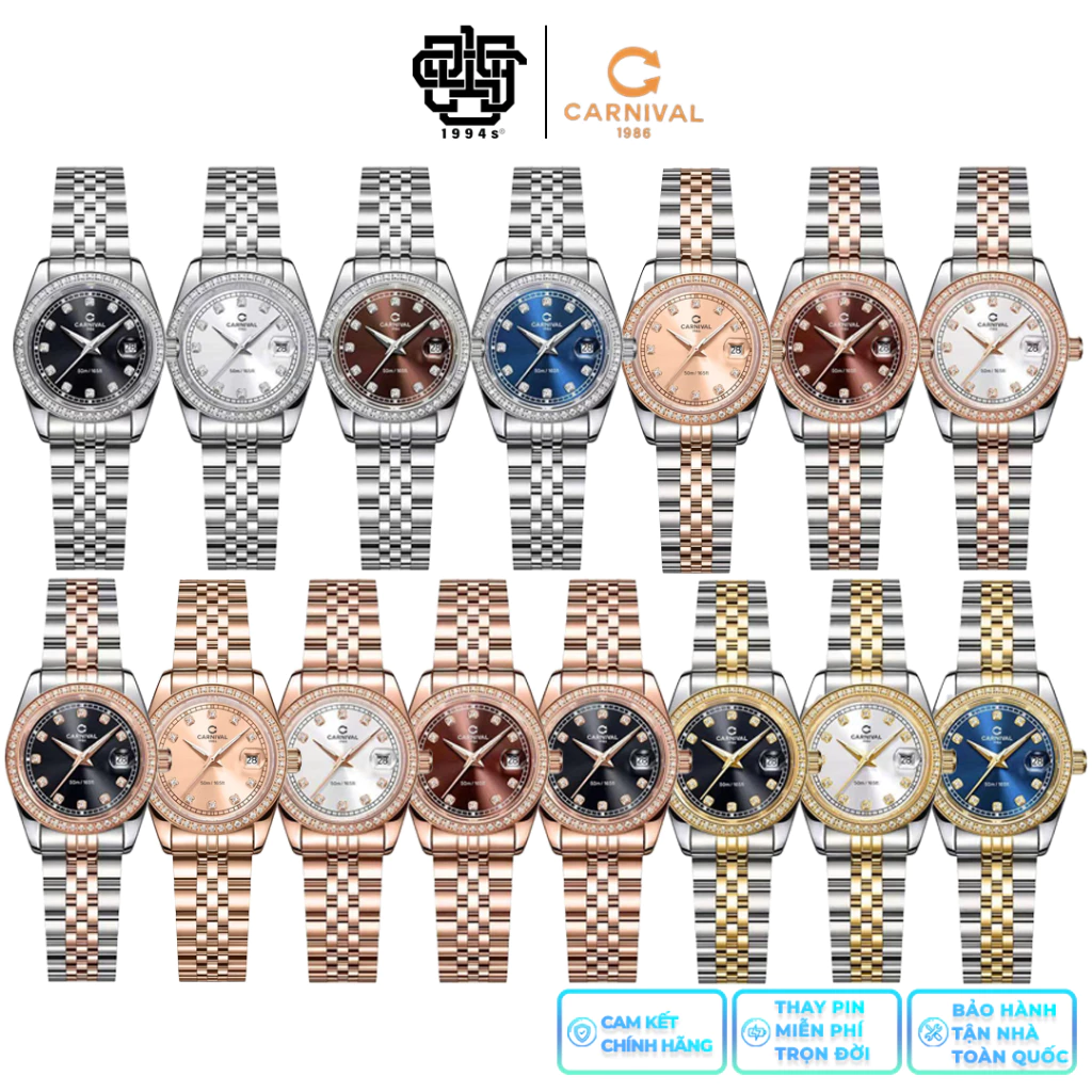 Đồng Hồ Nữ CARNIVAL 8131L2 Hàng Chính Hãng