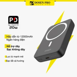Dosen Mini Từ Tính Không Dây 10000mah 12000mAh 22.5W Sạc Nhanh Power Bank có nam châm thích hợp cho phone