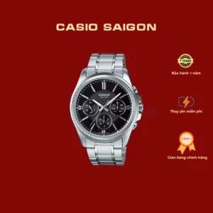 (Chính Hãng) Đồng Hồ Casio Nam MTP-1375D-1A Size 42mm Mặt Đen - Bảo Hành 7 Năm