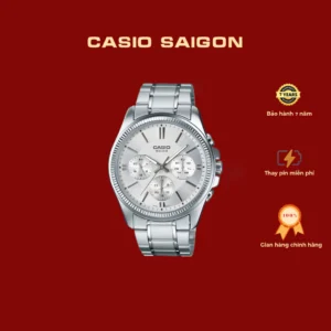 (Chính Hãng) Casio Nam MTP-1375D-7A Mặt Trắng Size 42mm - Bảo Hành 7 Năm