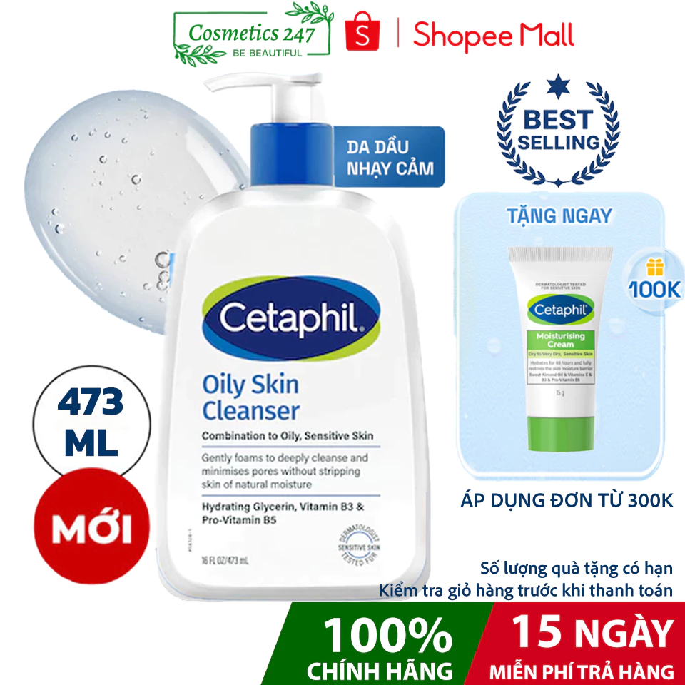 Sữa tắm gội Cetaphil cho bé - Cetaphil Baby Wash & Shampoo with Organic Calendula 400ml