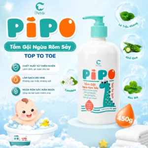 Sữa tắm gội cho bé PIPO ngừa rôm sảy, mẩn ngứa, muỗi đốt, côn trùng đốt 450ml