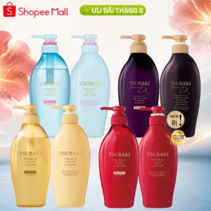 Combo Gội Xả - Dầu Gội Tsubaki Premium Repair Tsubaki (490ml/450ml/chai)