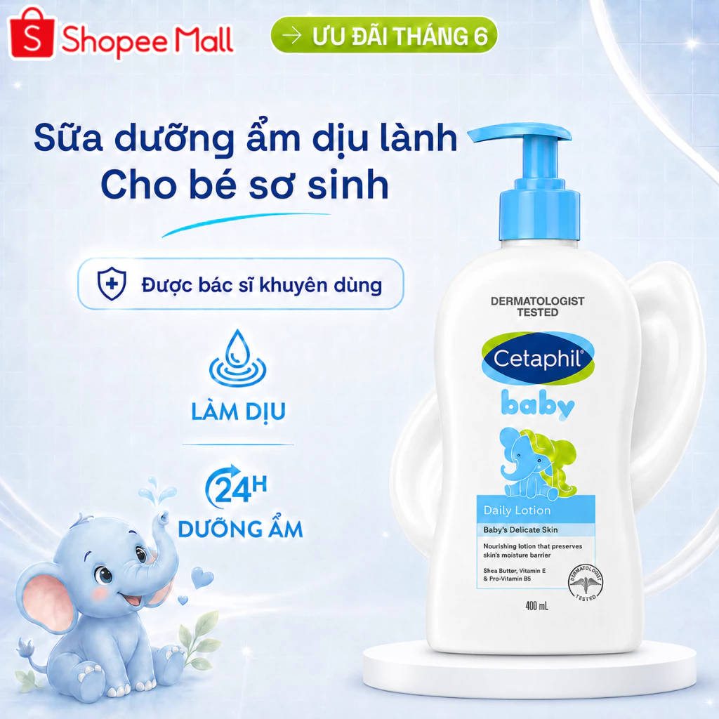 Sữa tắm gội Cetaphil cho bé - Cetaphil Baby Wash & Shampoo with Organic Calendula 400ml