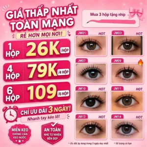 Lông mi giả Lookme Star sẵn keo, dễ sử dụng