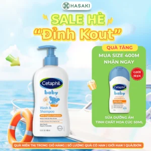 [LIVE 10.8] [DAILY] Sữa Tắm Gội Cetaphil Dịu Lành Cho Bé Tinh Chất Hoa Cúc Hasaki Sản Phẩm Chính Hãng