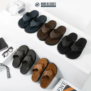 [ Kẹp Xỏ Ngón Mới ] - Dép Nam Đế Doctor Cao Su Êm Nhẹ, Da Cao Cấp, Logo HDLUXURY Thời Trang