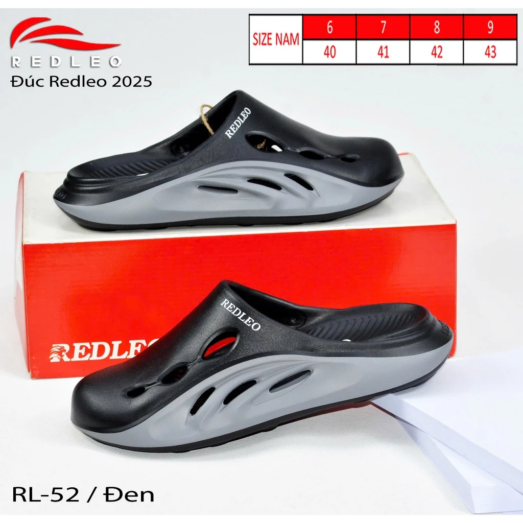 (ĐẶT TĂNG 1 HOẶC 2 SIZE) Dép sục nam REDLEO RL-52 đúc cao su EVA nguyên khối, êm mềm nhẹ, không thấm nước