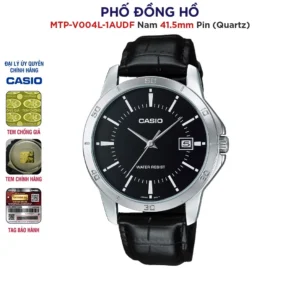 Đồng hồ nam dây da Casio chính hãng Anh Khuê MTP-V004L-1AUDF