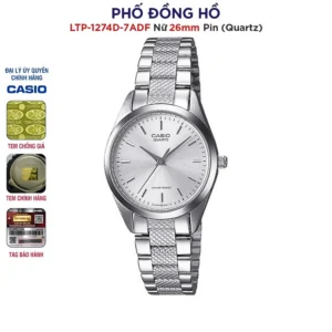 Đồng hồ nữ dây kim loại Casio Anh Khuê LTP-1274D-7ADF Chính hãng